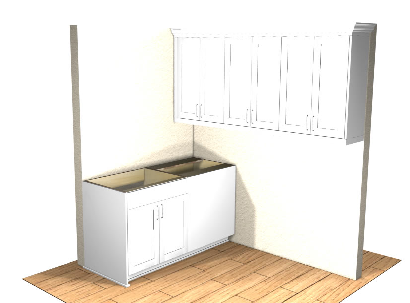 Laundry Room With Dead Space Cabinet Layout