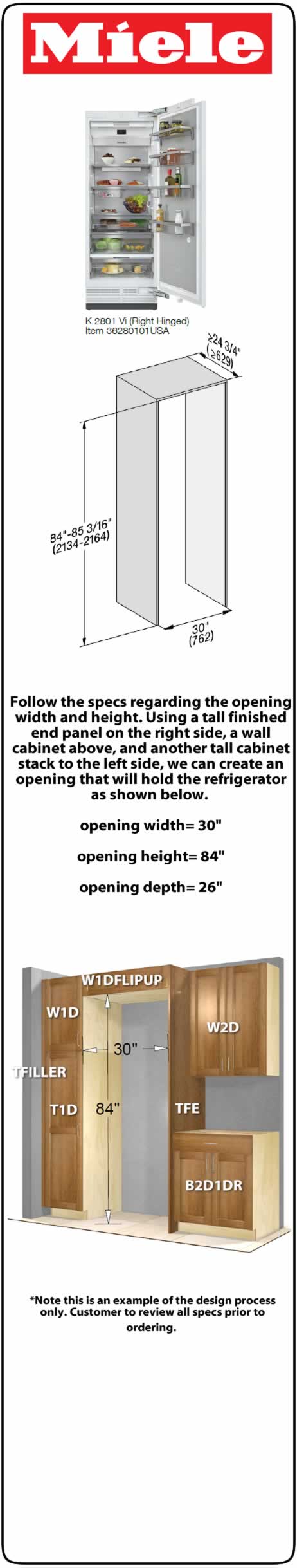 Kitchen Tall Refrigerator Enclosures