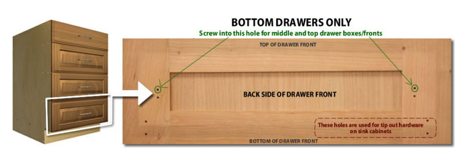 Weird Drawer - Each drawer has no sides and single hole up front