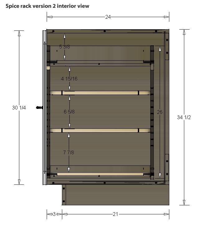 Pullout Spice Rack Cabinet