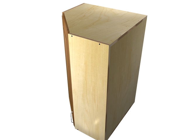 1 door 45 degree corner wall cabinet